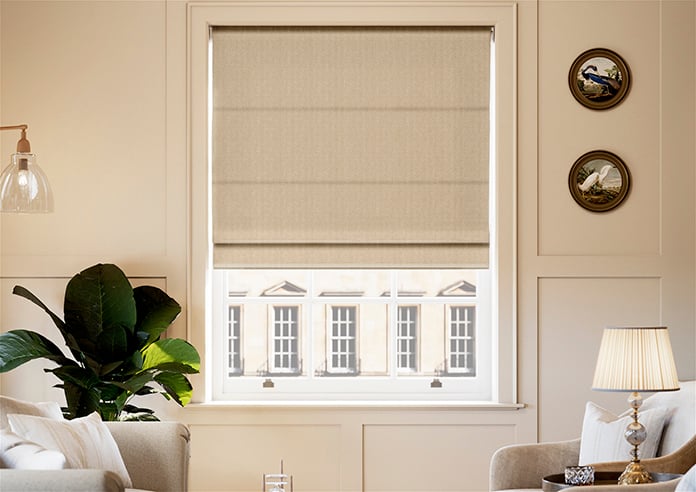 Laguna Weave, Canvas Beige - Twist&Fit Roman Blind - Image 3